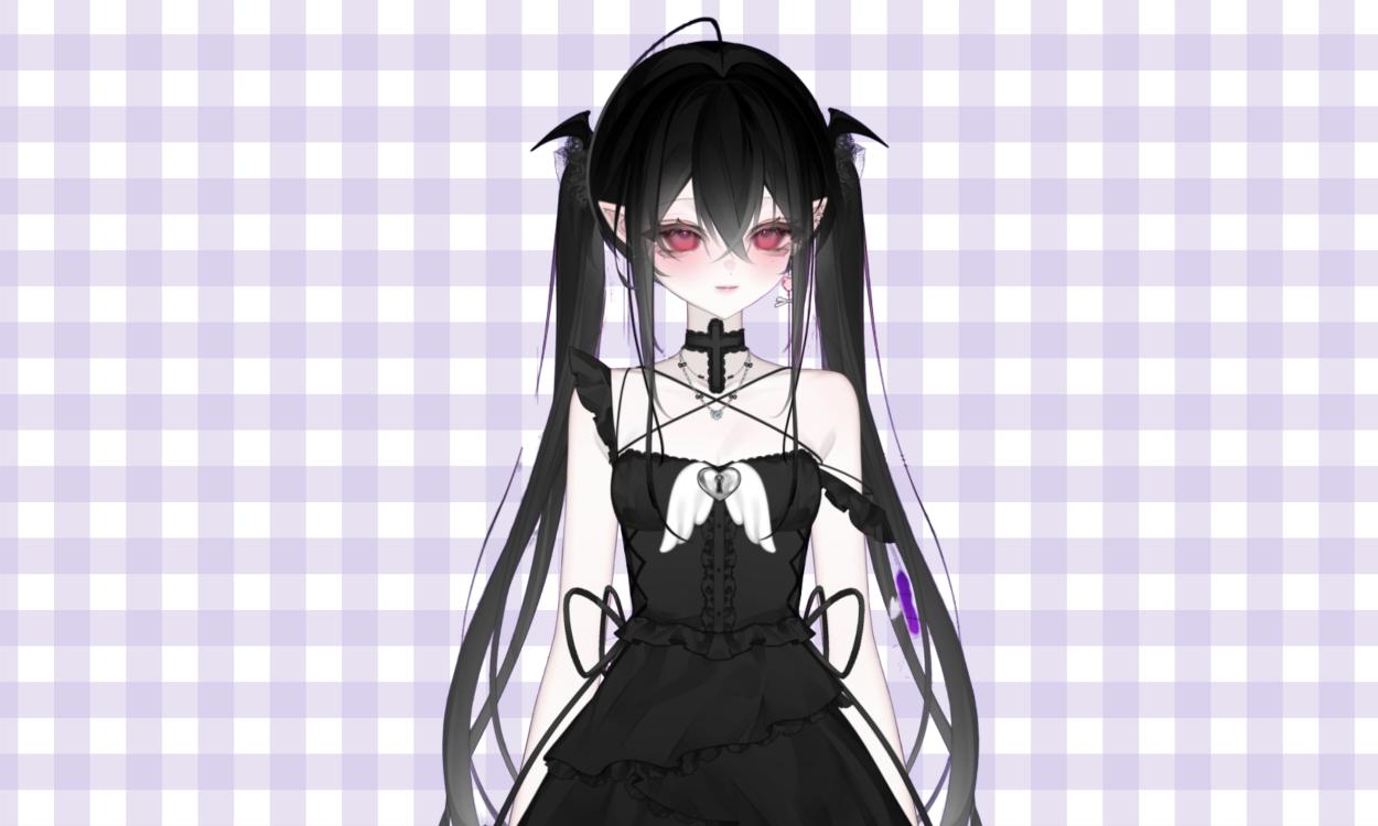 Gothic Girl – Live2D VTuber Model | Premade Fully Rigged Avatar