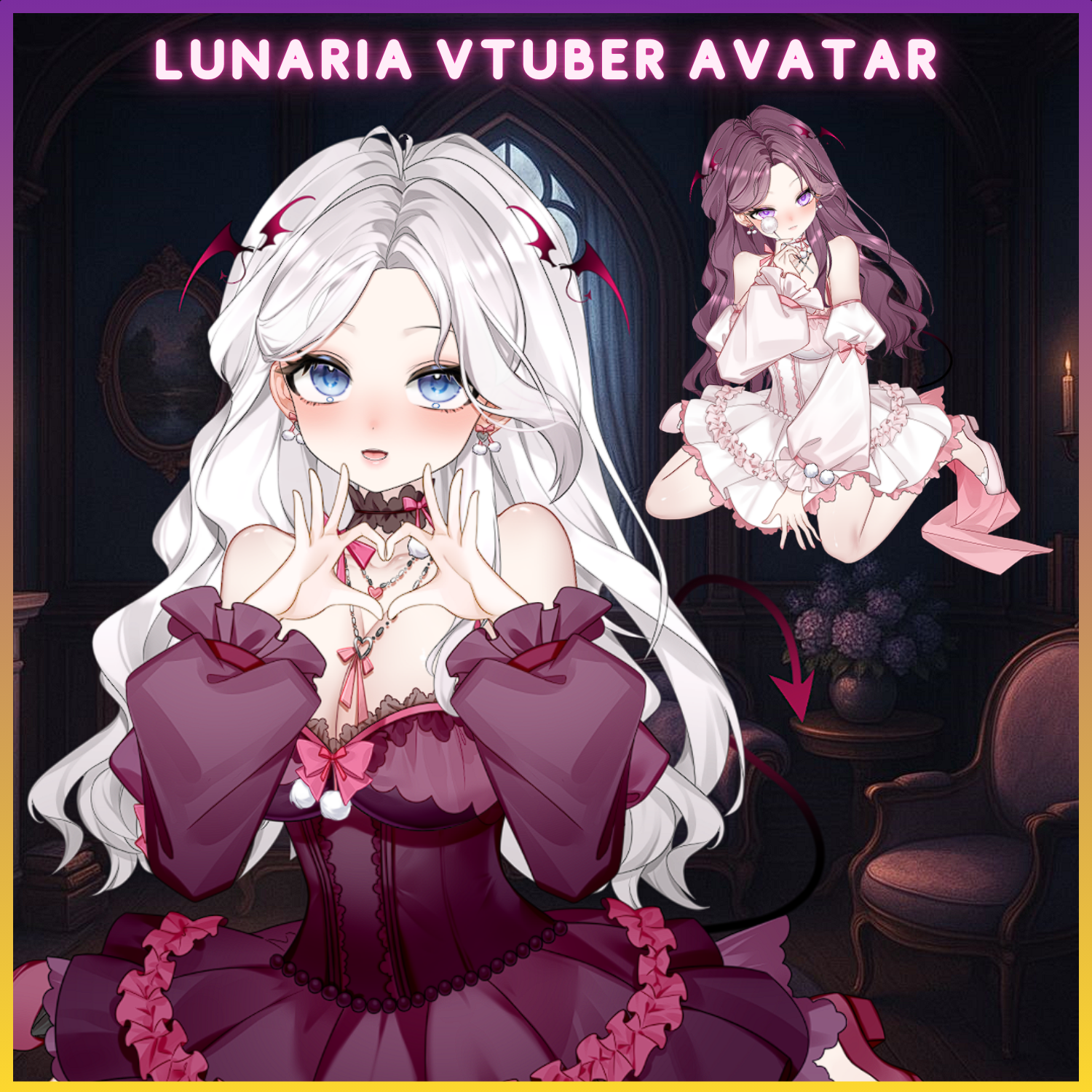 Lunara – Live2D VTuber Model | Fully Rigged Premade Avatar