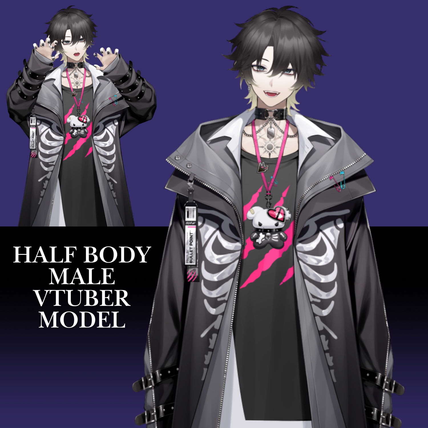 Calvin – Live2D VTuber Model | Fully Rigged Premade Avatar